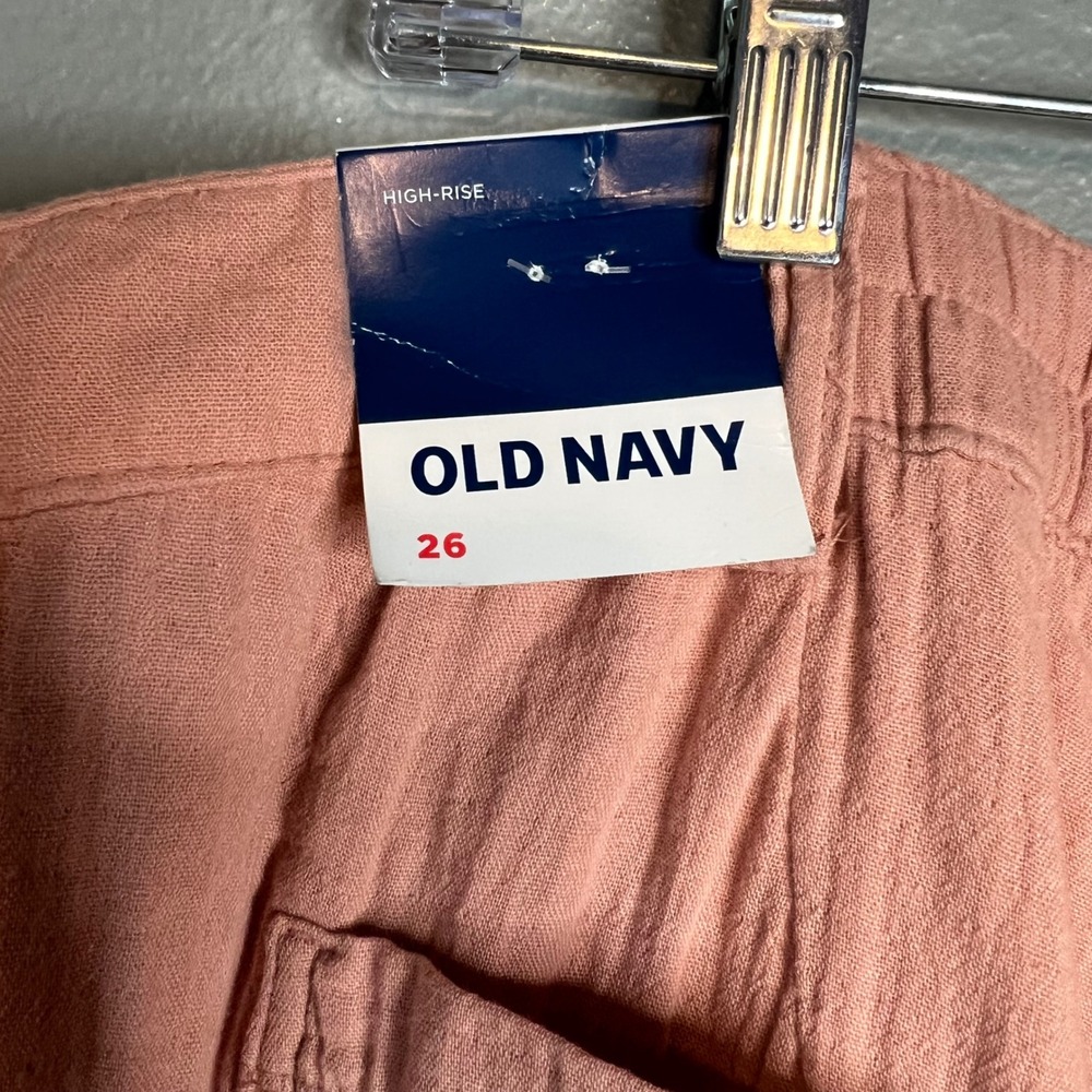 Old Navy Slouchy Tapered Coastal Pant Plus Size 26 High Rise Cotton Gauze  NWT‎ - Picture 5 of 8